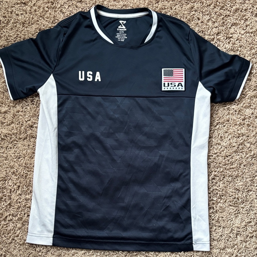 USA Kids Performance Jersey - Navy and White